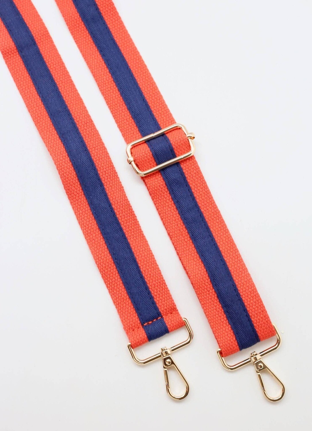 Orange & Blue Striped Purse Strap