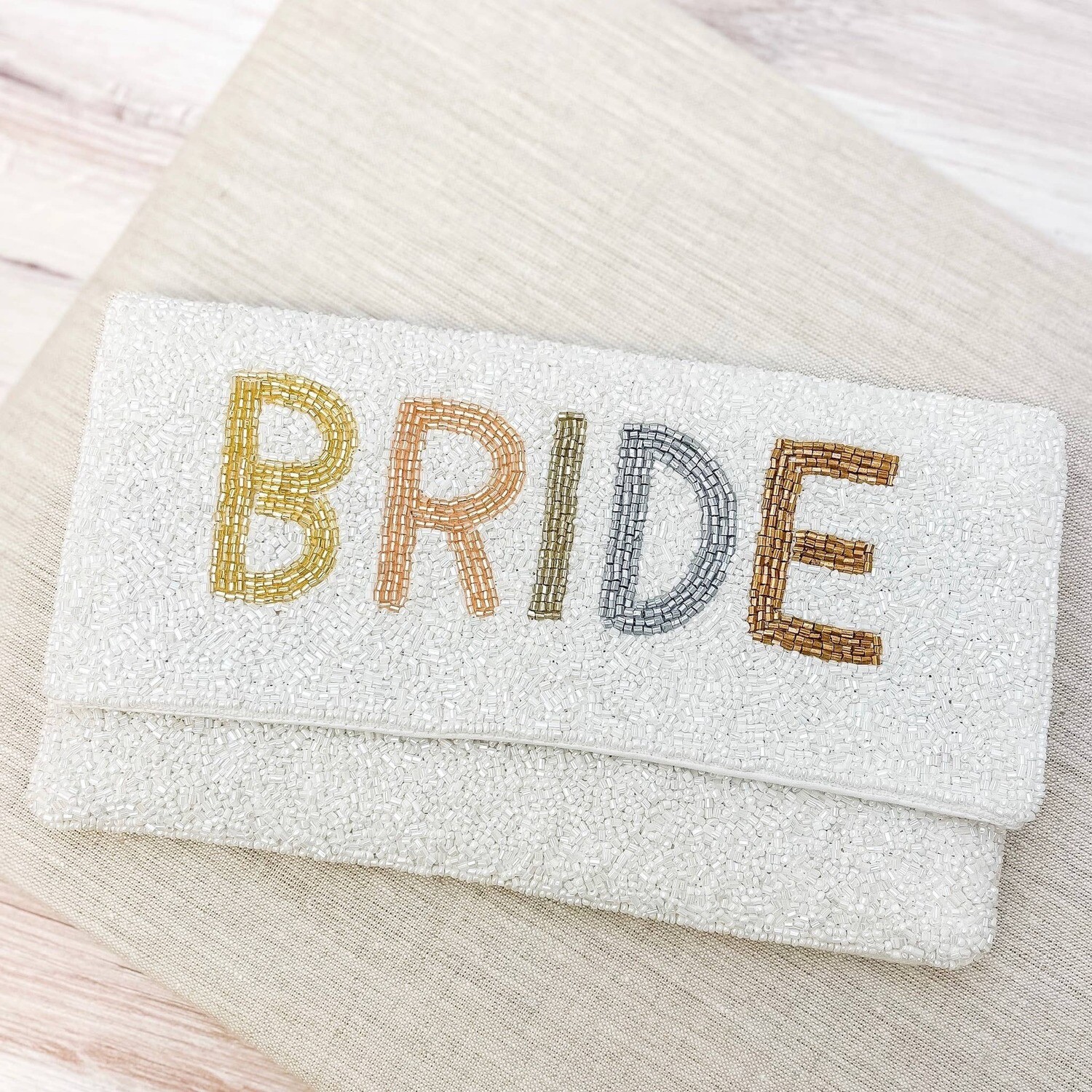 'Bride' Beaded Crossbody/Clutch