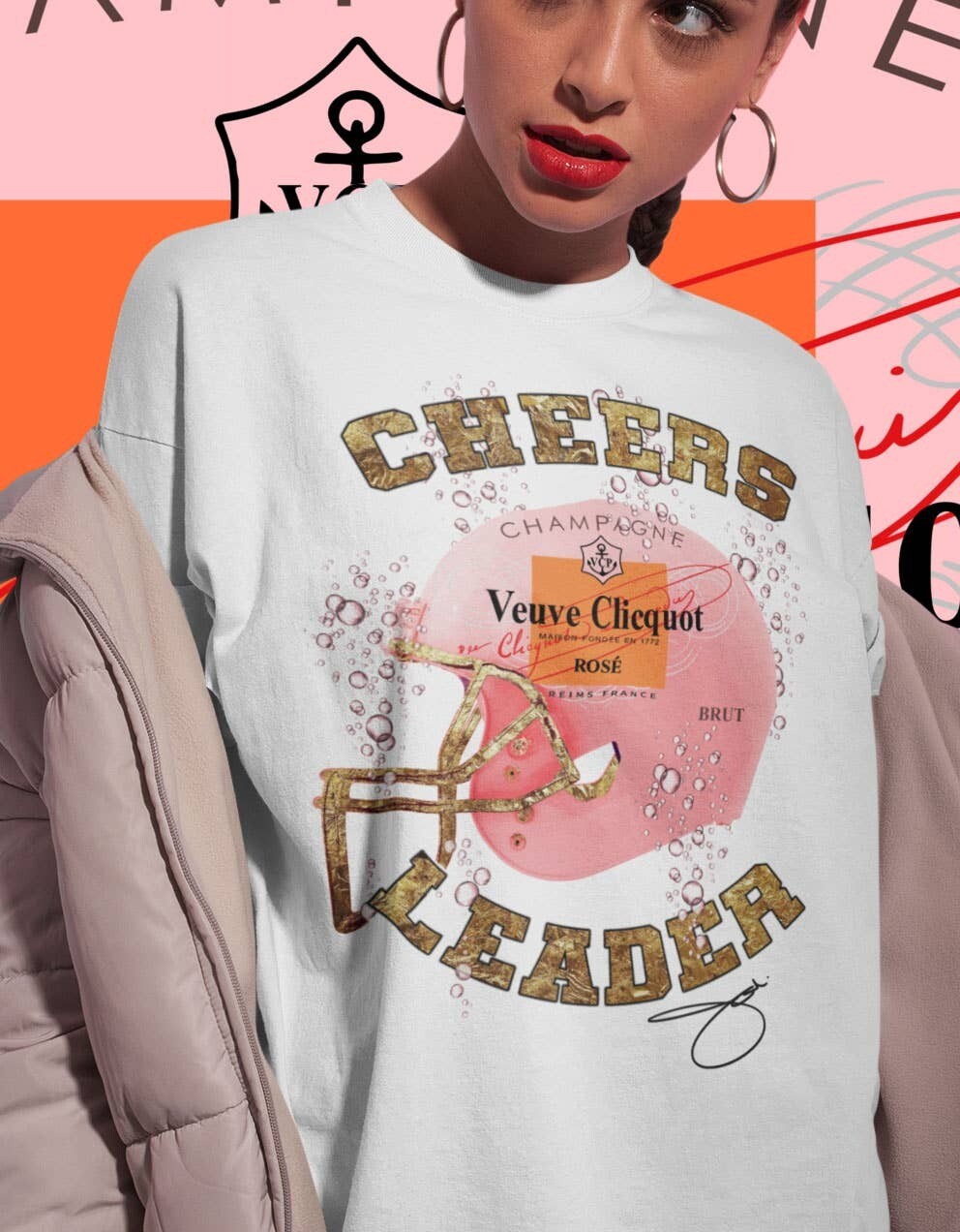 Football Cheer Leader T-Shirt