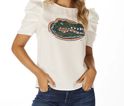 The Florida Sequin Puff Sleeve Shirt