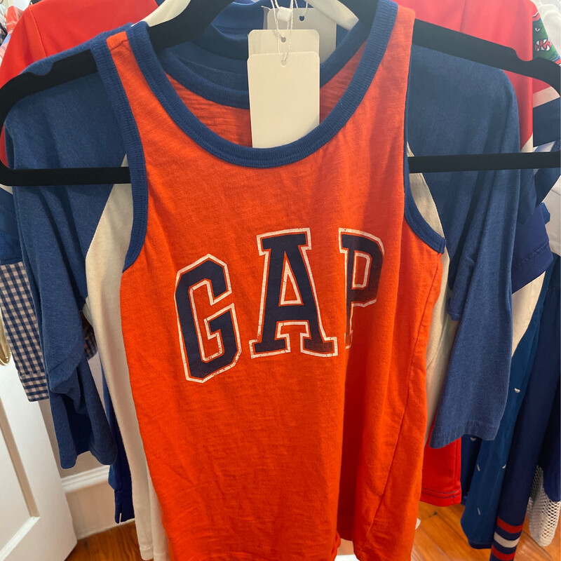Gap Orange & Blue Tank Top