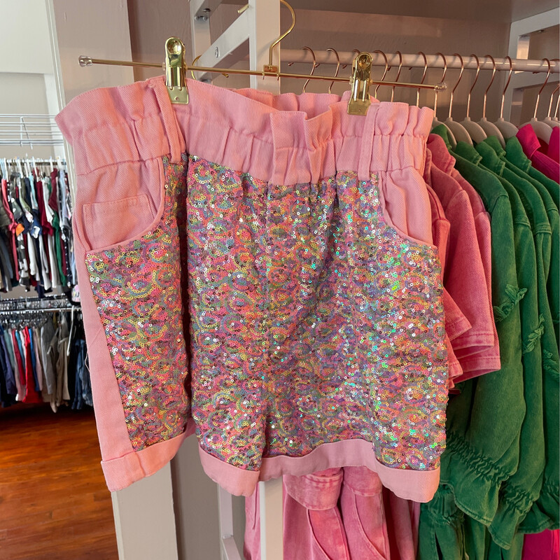 Sequin Color Block Paper Bag
Denim Shorts Denim