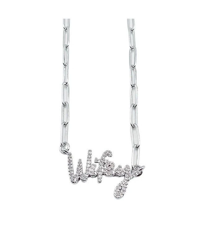 Wifey Necklace Silver