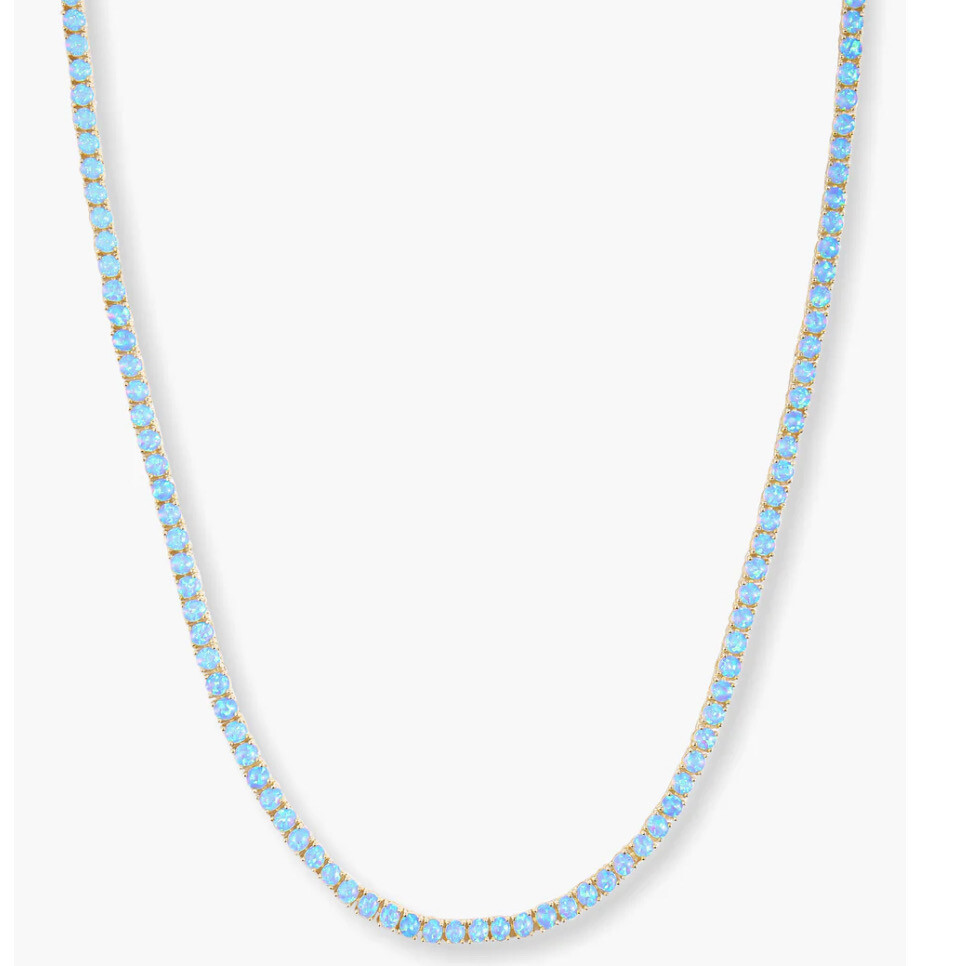 Grand Heiress Blue Opal Necklace 16"