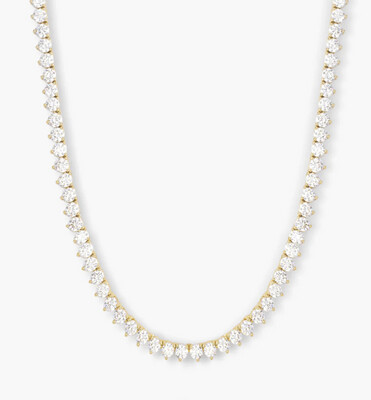 Mama Not Your Basic Tennis Necklace 16" Gold