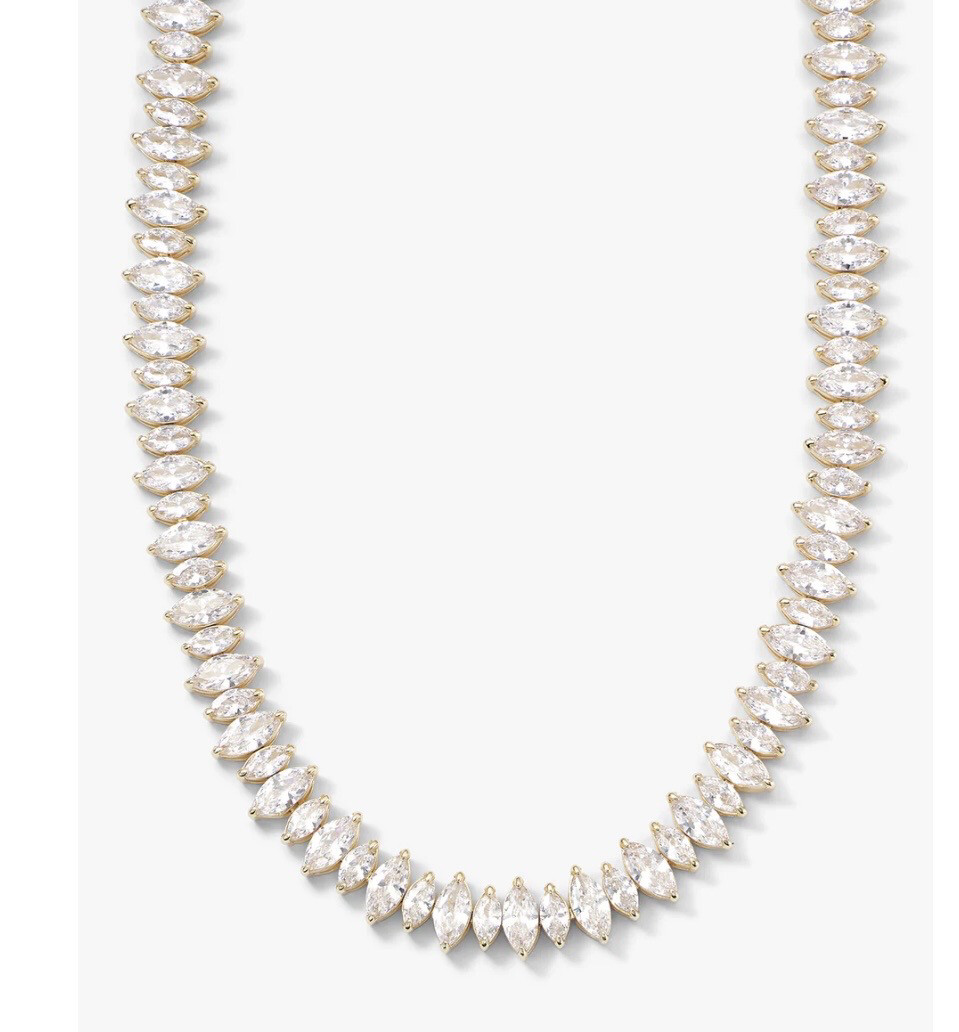 "She's So Fine" Choker Silver/White Diamondettes