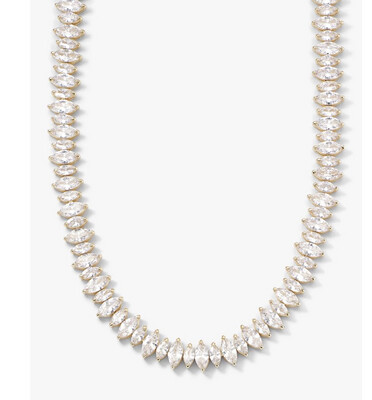 "She's So Fine" Choker Silver/White Diamondettes