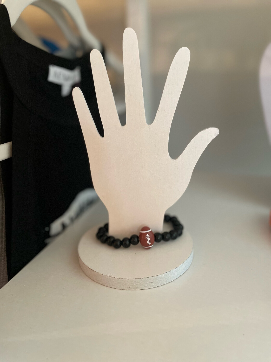 Football Stretch Bracelet (black)