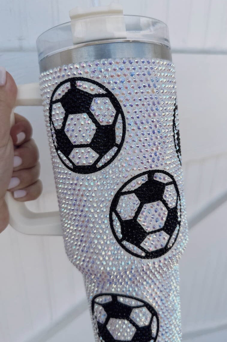 Crystal Soccer Tumbler