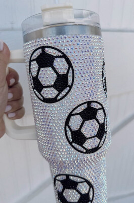 Crystal Soccer Tumbler