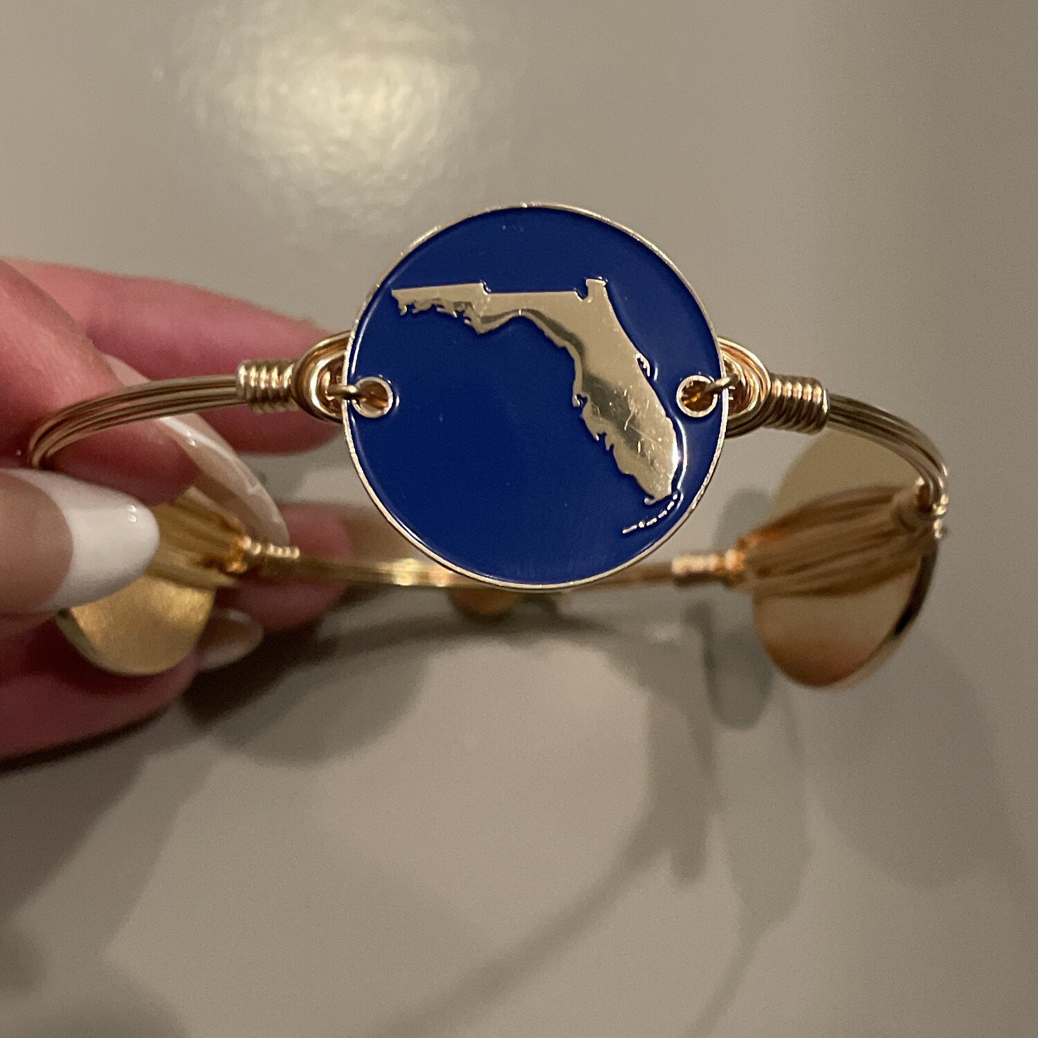 Blue Florida Bangle Large