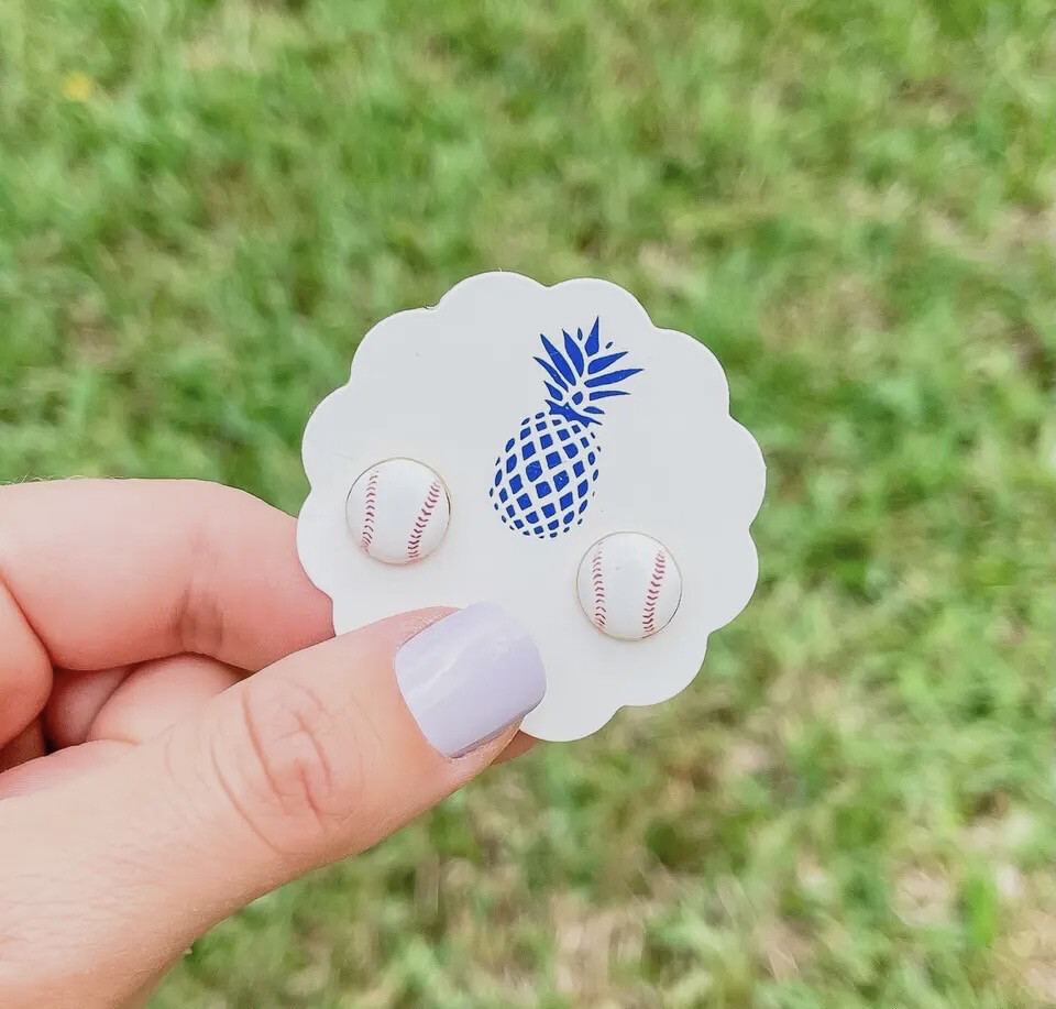 Baseball Enamel
Stud Earrings