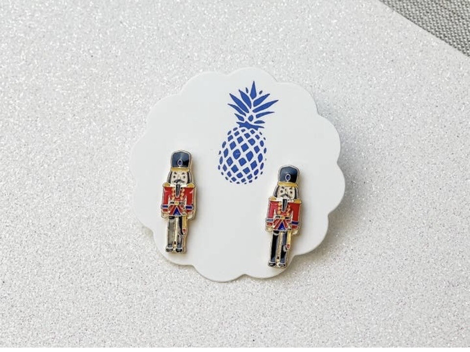 Nutcracker Signature Enamel Stud Earrings