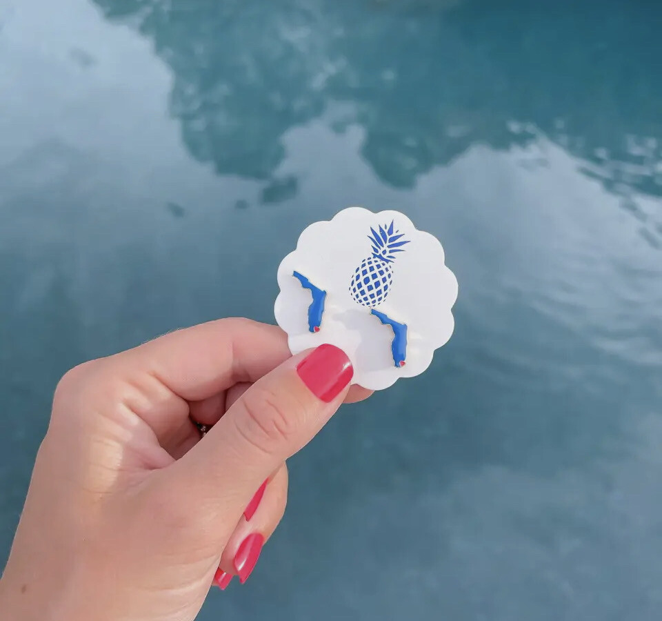State of Florida Signature
Enamel Stud Earrings