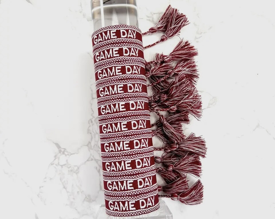 Burgundy Maroon Game Day
Embroidered Bracelet