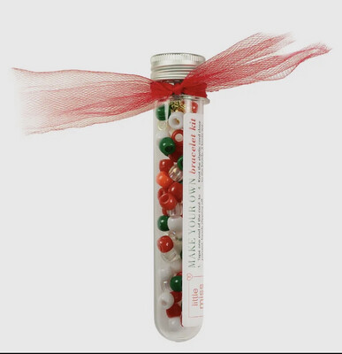 Diy Kids Bead Bracelet Kit - Christmas Edition