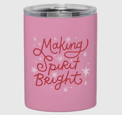 Stainless Steel Tumbler - Spirits Bright Pink