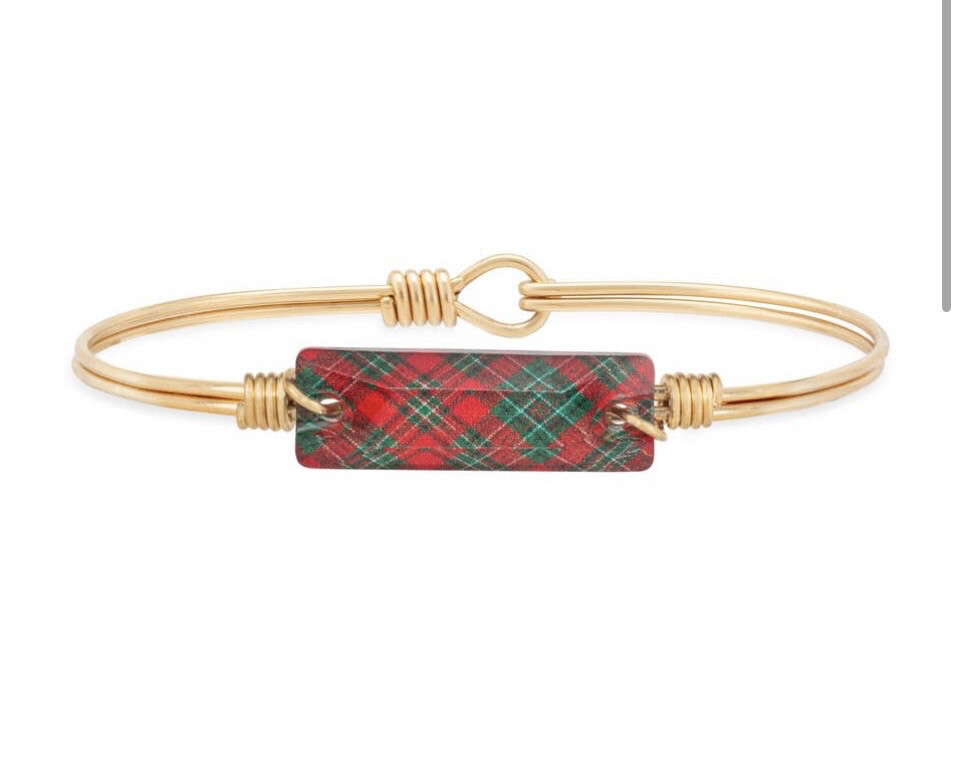 Hudson Bangle Bracelet In Holiday Cheer
Brass Tone