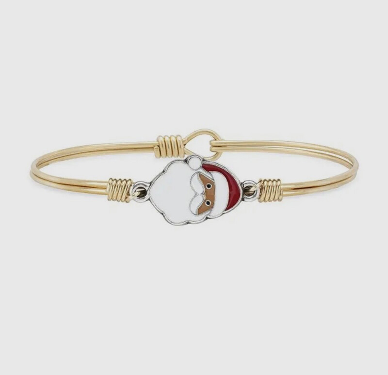 Santa Claus Bangle Bracelet
Brass Tone