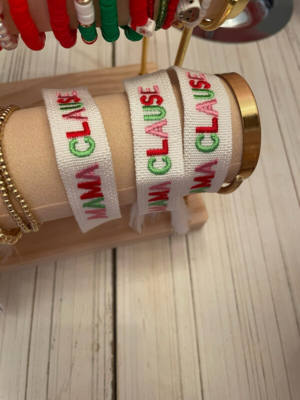 Mama Claus Or Holly Jolly Woven Bracelet