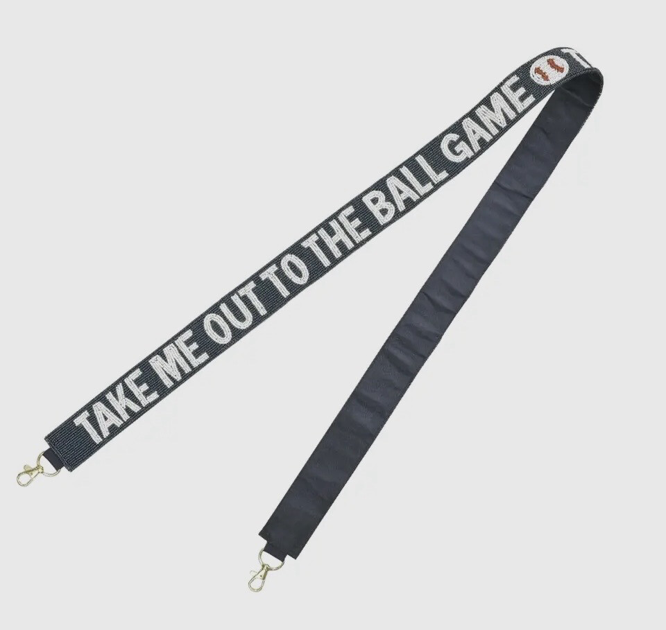 Take Me Out Baseball Purse Strap