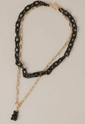 Gummy Bear Necklace Black