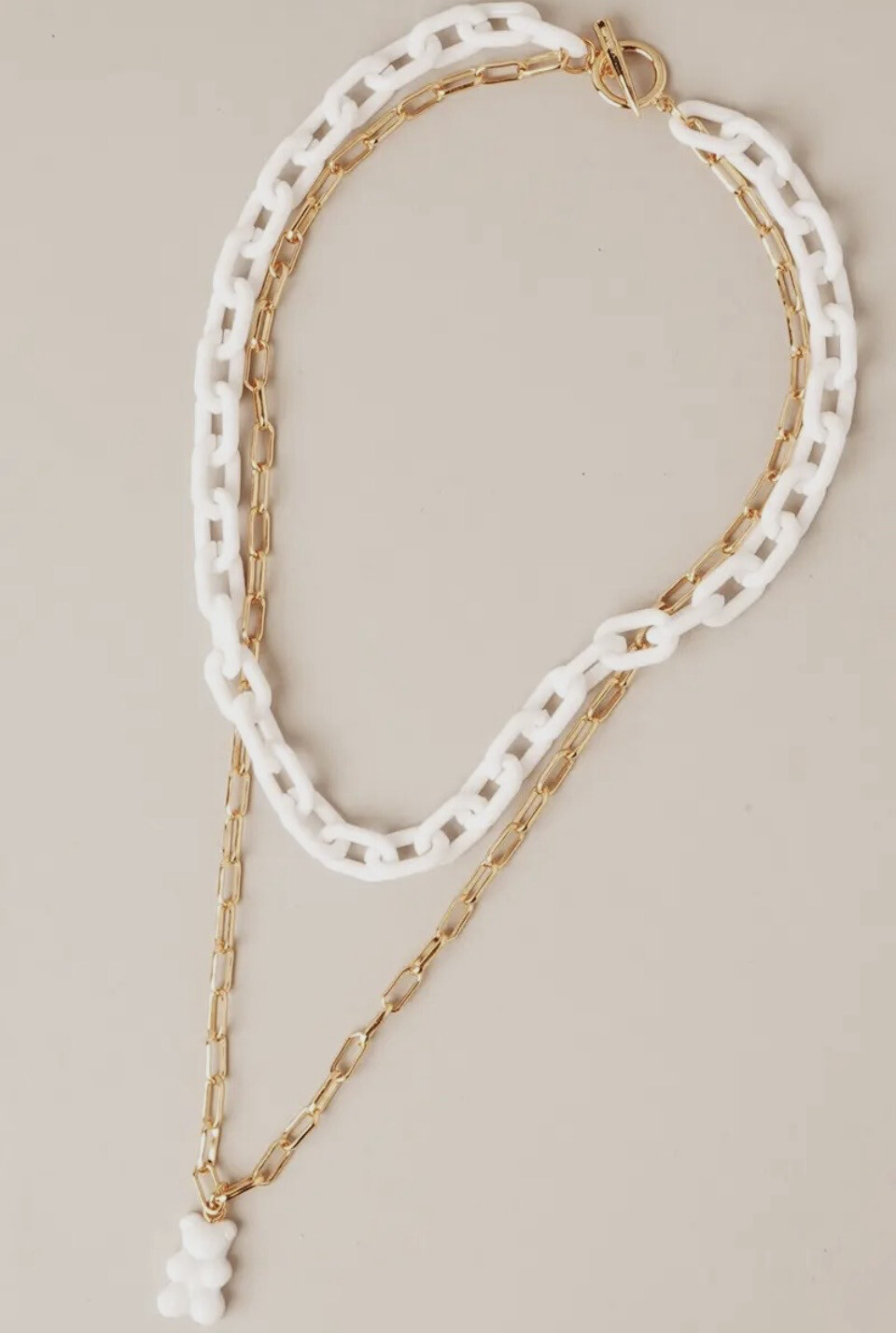 Gummy Bear Necklace White