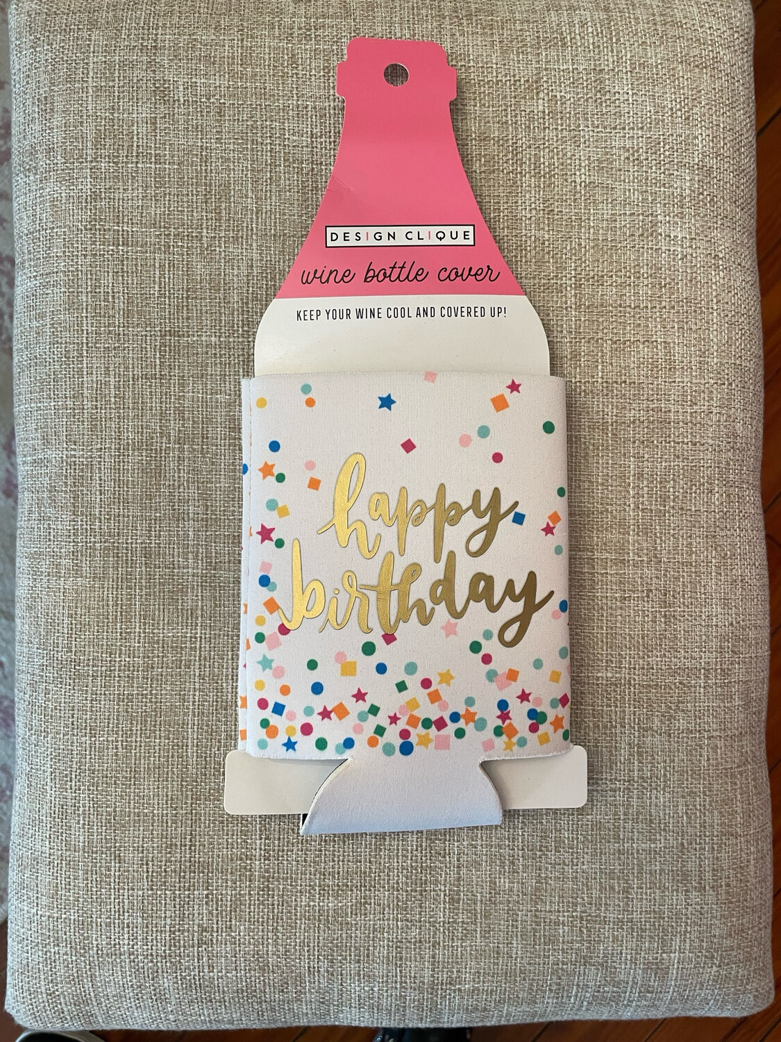 Happy Birthday Wine Bottle Koozie