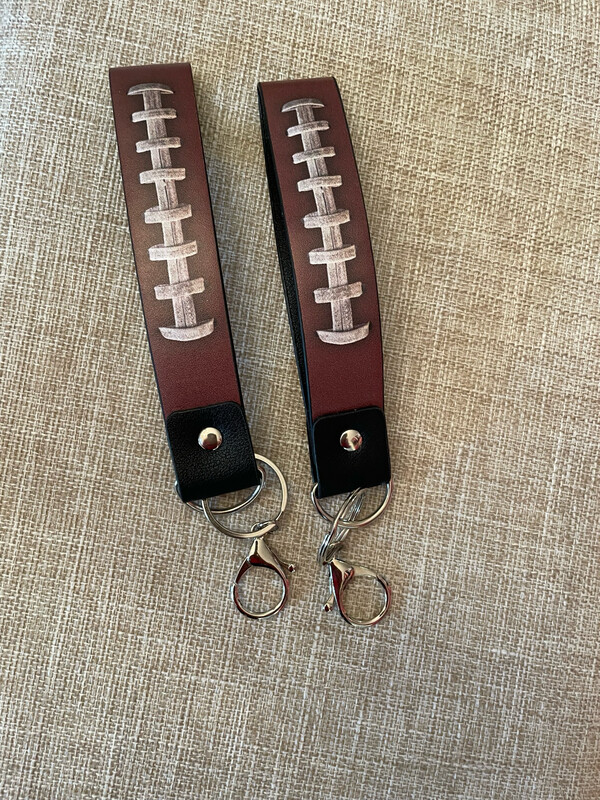 Football Wristlet Keychain