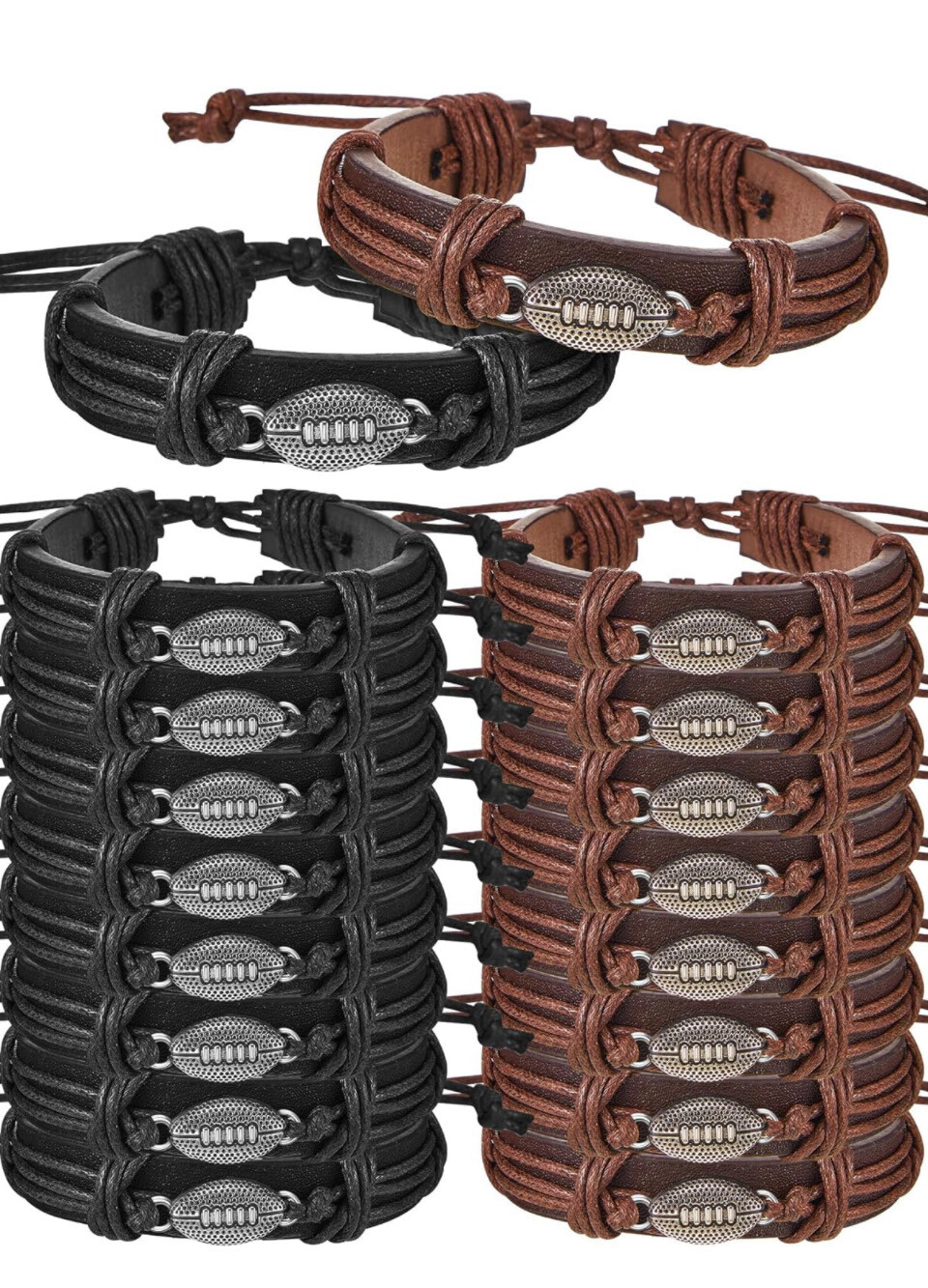 Adjustable Football Boy Bracelet