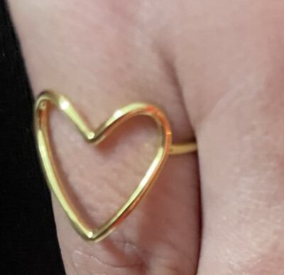 Open Heart Ring Silver