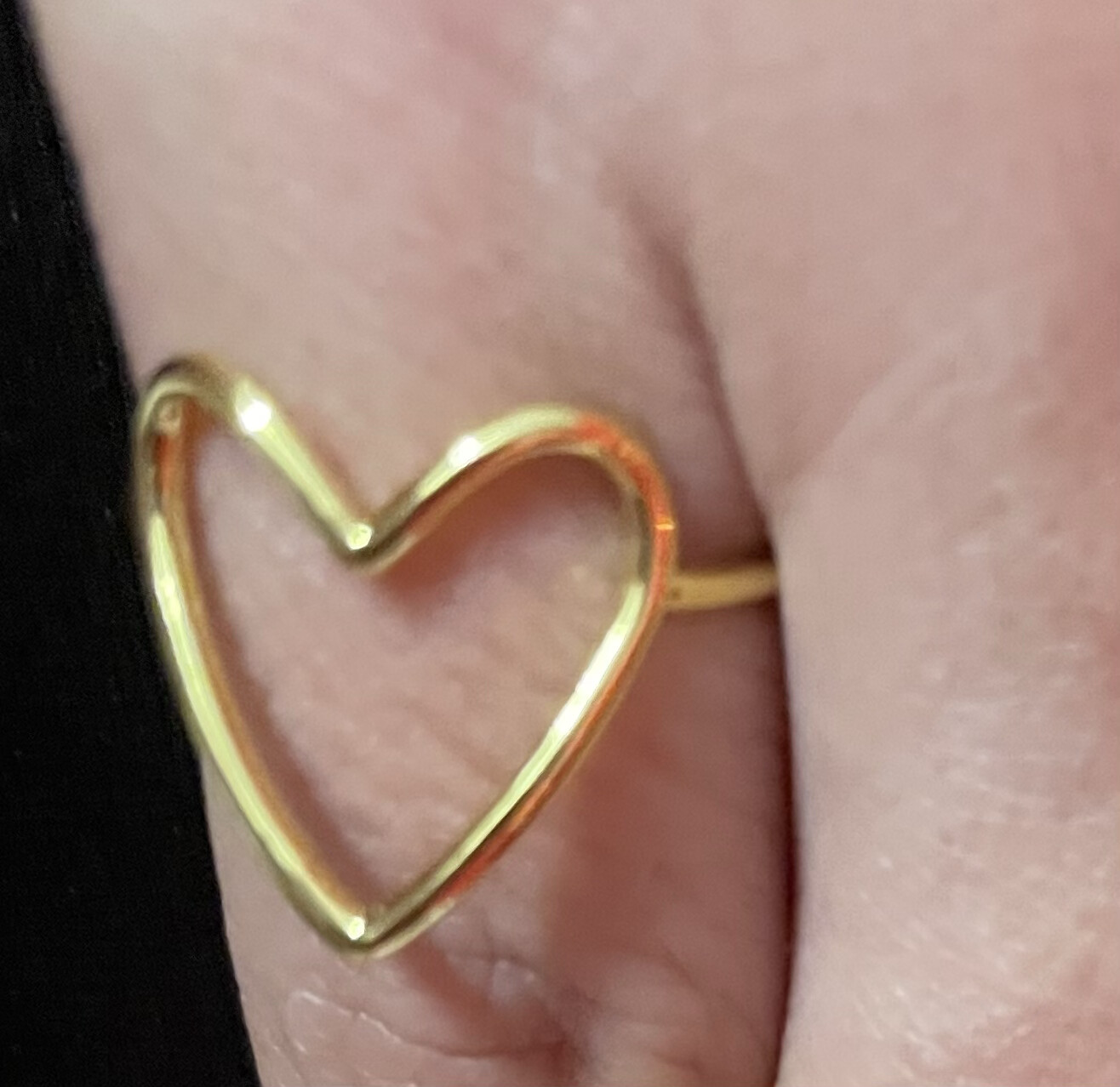 Open Heart Ring Silver