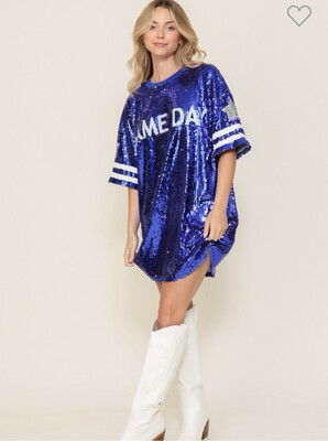 Game day sequin over sized top/dress