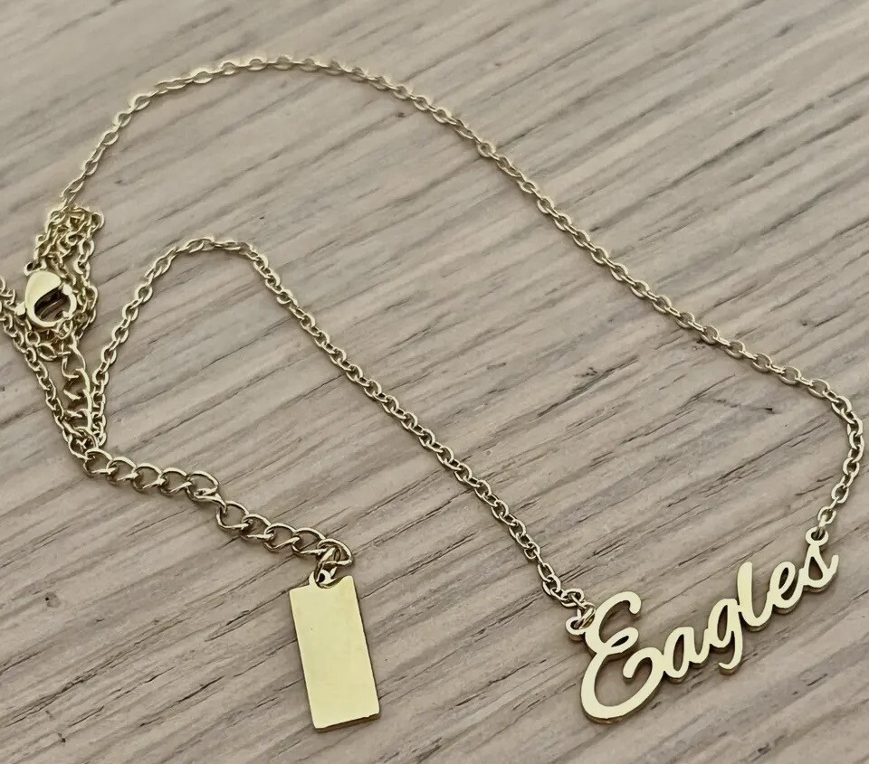 OHS Eagles Script Necklace (Silver)