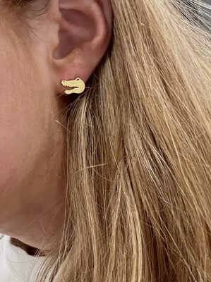 Adorable Alligator Earrings, Florida Gators (Hypoallergenic)
