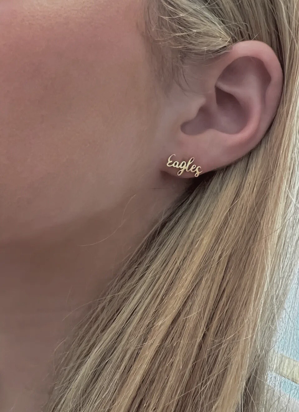 OHS Eagle Script Earrings