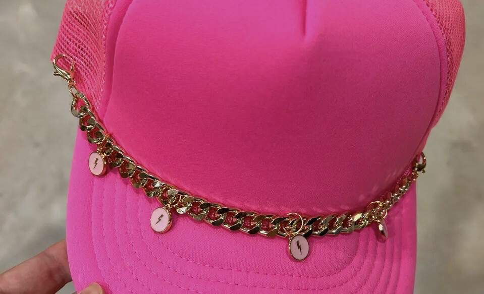 Trucker Hat Chain-Gold Bolts