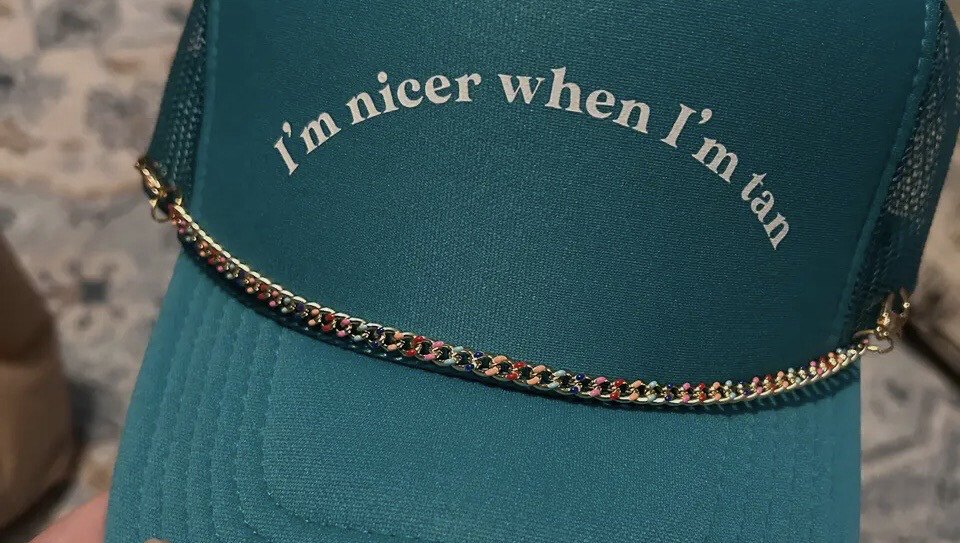 Trucker Hat Chain-Small Rainbow