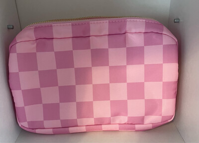 Checkered Nylon Pouch