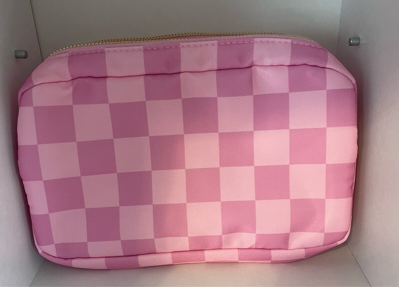 Checkered Nylon Pouch