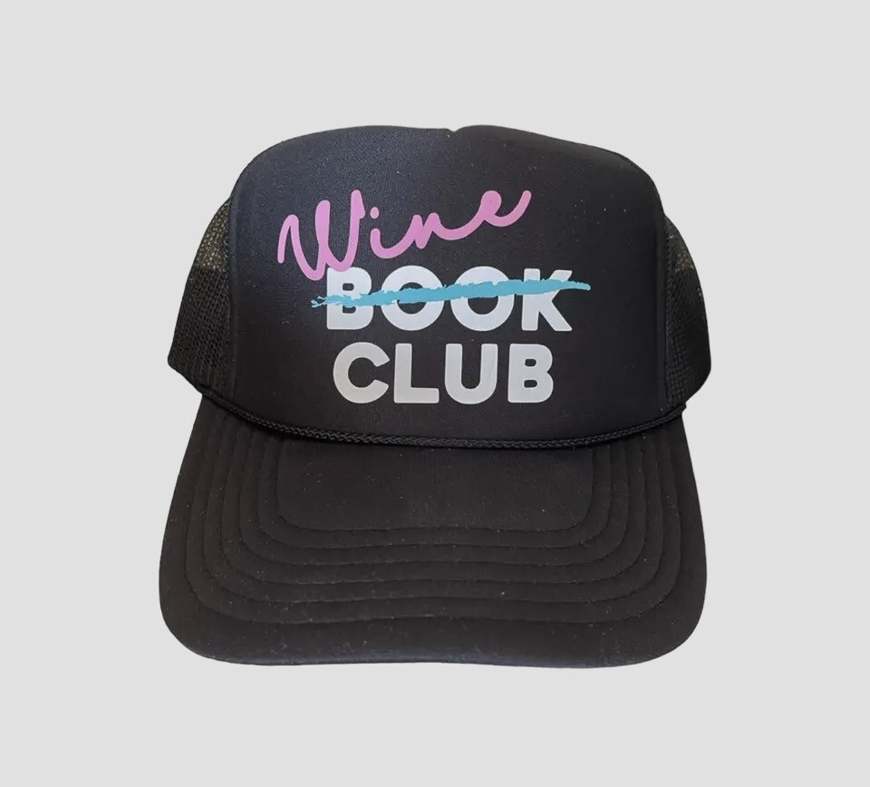 Book/Wine Club Trucker Hat/Baseball Cap
