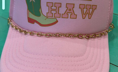 Twisted Links Trucker Hat Chain Silver