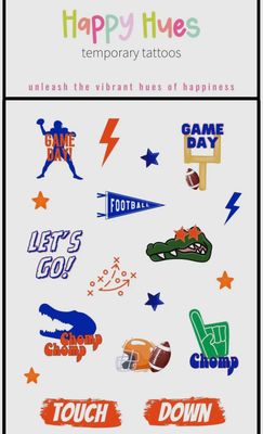 Alligator School Spirit
Temporary Tattoos