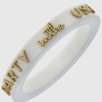 Party in the USA Resin Bangle (WHITE)