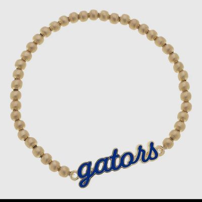 Florida Gators Enamel Script Stretch Bracelet in Blue