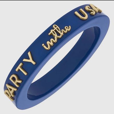 Party in the USA Resin Bangle (BLUE)