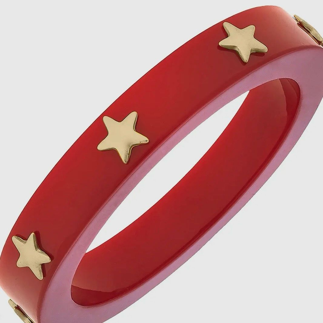 Liberty Star Resin Bangle (RED)
