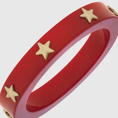 Liberty Star Resin Bangle (RED)