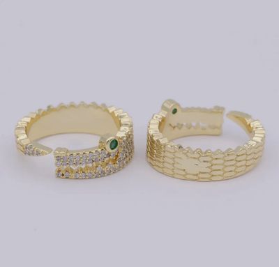 Gold Gator Ring Adjustable