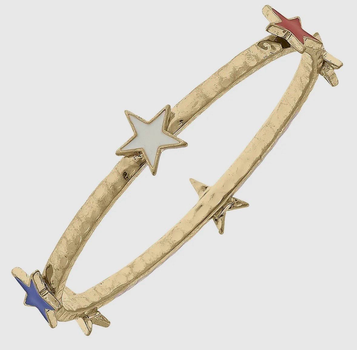 Americana Enamel Stars Bangle in Red, White & Blue